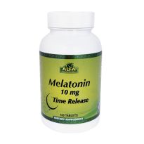 Melatonina 10mg Time Release liberación lenta AlfaVitamins | 100 tabs.