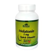 Melatonina 5mg Quick Dissolve descanso inmediato sabor fresa AlfaVitamins | 150u