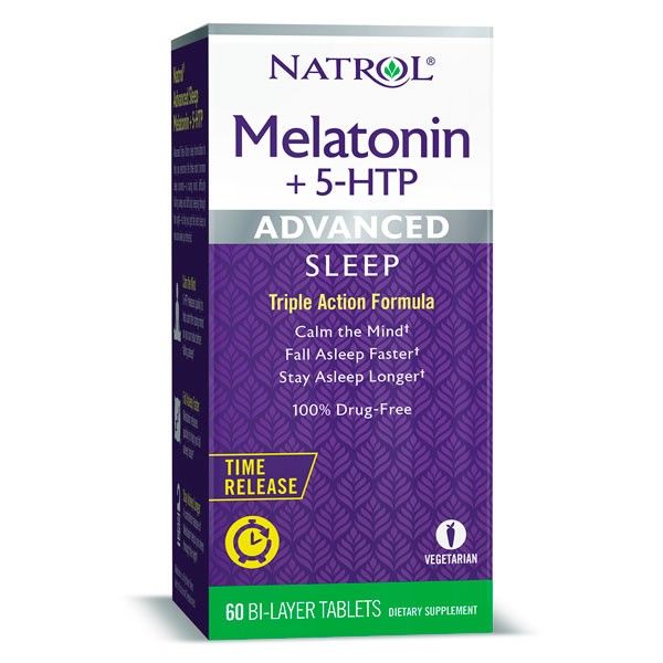 NATROL MELATONINA + 5-HTP ADVANCED SLEEP 60 TABLETAS