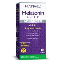 NATROL MELATONINA + 5-HTP ADVANCED SLEEP 60 TABLETAS