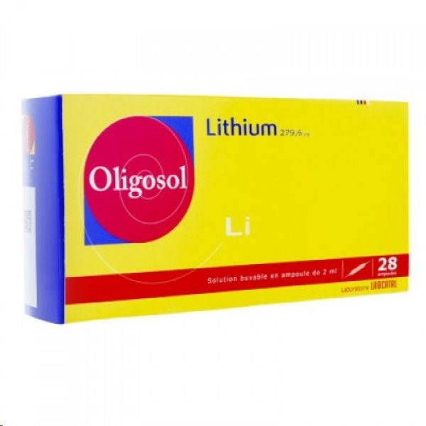 Oligosol lithium 28 ampollas