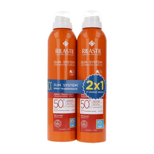 Rilastil Sun System SPF50+ Spray Transparente | 200ml X2