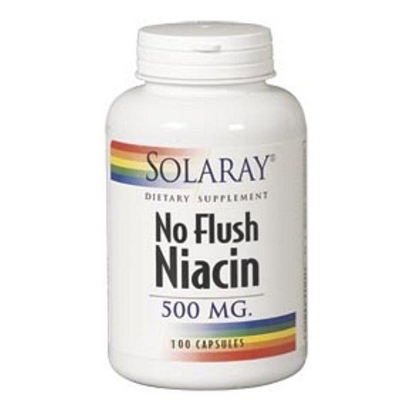 Solaray No Flush Niacina 500mg 100 cápsulas
