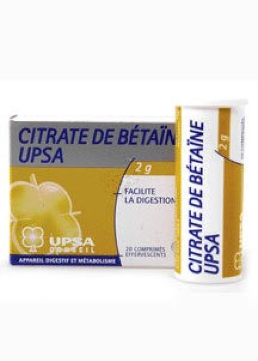 UPSA CITRATE BETAINE EFERV. 20 CPR