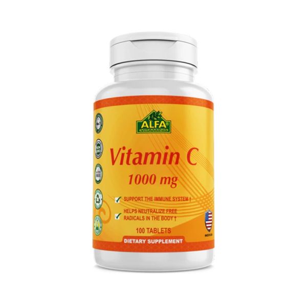 Vitamina C 1000 mg Alfa Vitamins| 100 Pastillas
