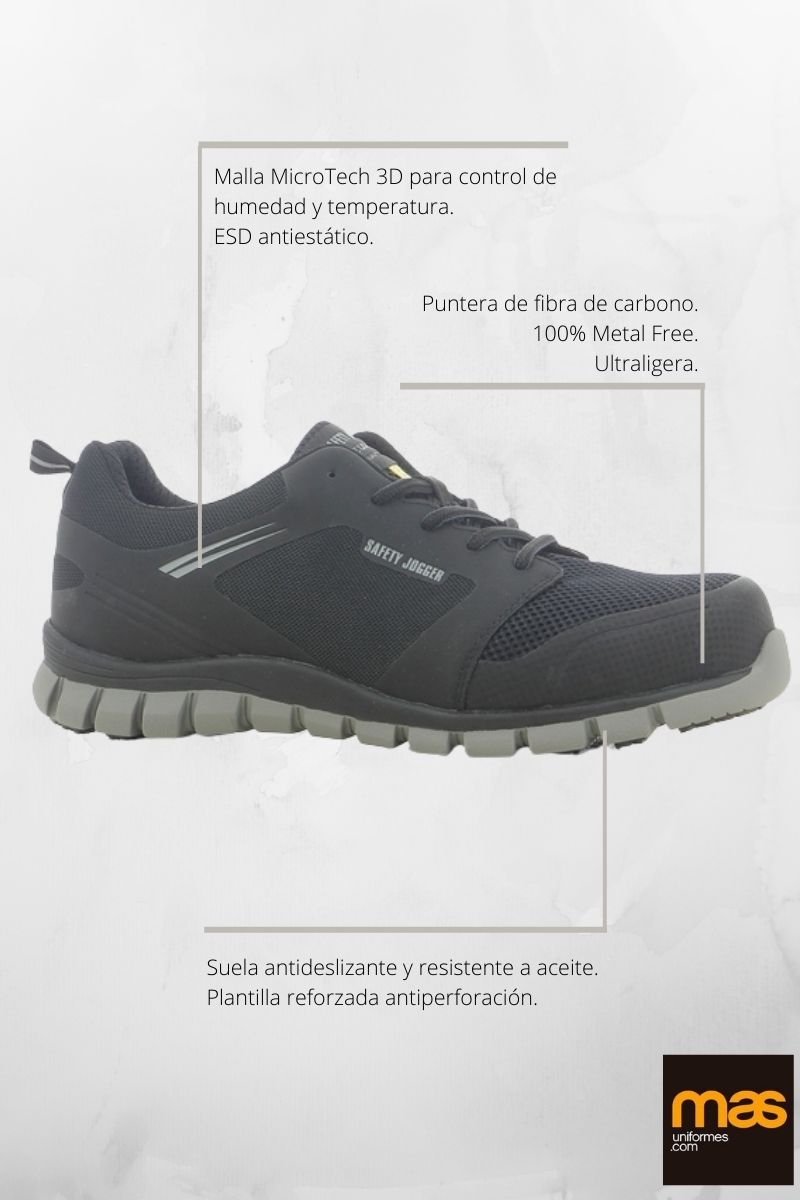 zapatos de seguridad fibra de carbono