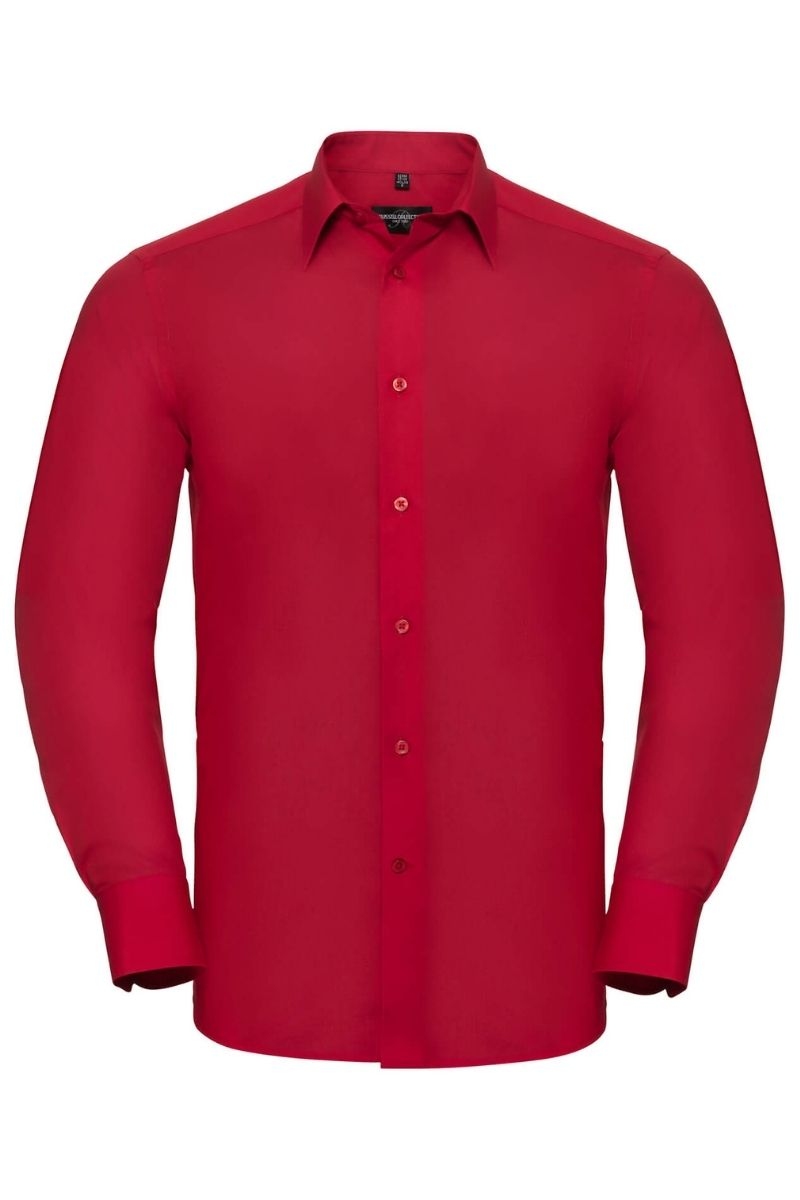 Camisa ajustada para manga roja
