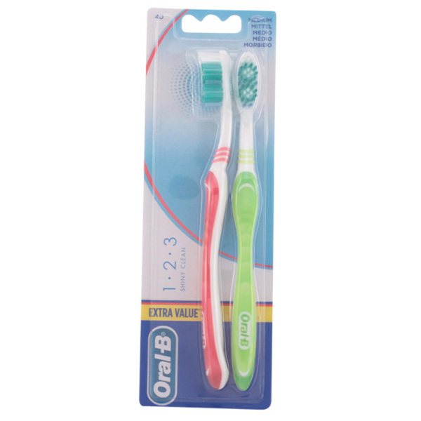 Oral-B Cepillo Adulto Shiny Clean 2 Unidades | Compra Online
