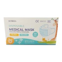 Kunkka Mascarilla Quirúrgica Infantil Azul 50 unidades | Compra Online - Ítem