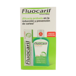 Fluocaril Bi-Fluoré 250 mg Pasta Dental 75 ml + Colutorio 500 ml pack | Compra Online