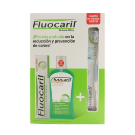Fluocaril Bi-Fluoré Pasta Dental 75 ml + Regalo Colutorio 500 ml + Cepillo Pack | Compra Online