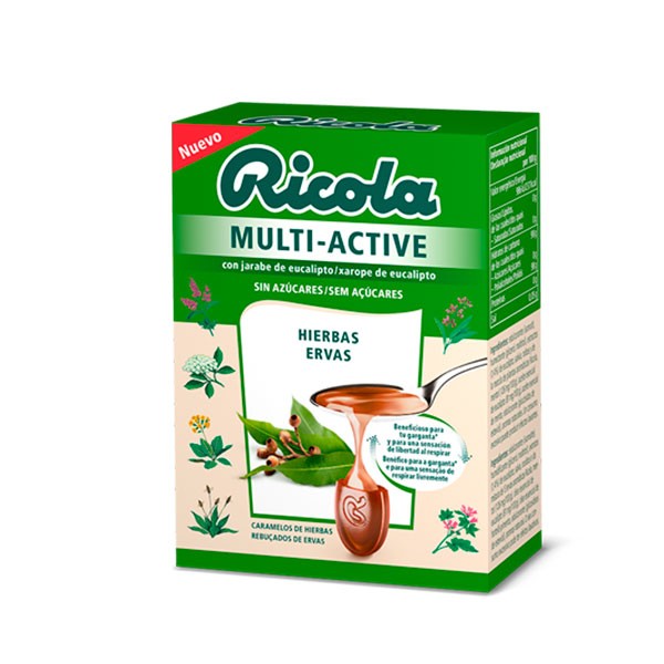 Ricola caramelos Multiactive Hierbas con Jarabe Eucalipto, 51 g | Compra Online