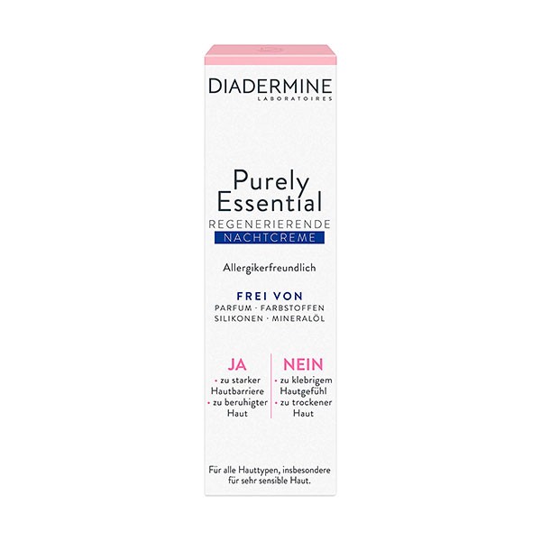 Diadermine Purely Essential Crema de Noche, 40 ml | Farmaconfianza