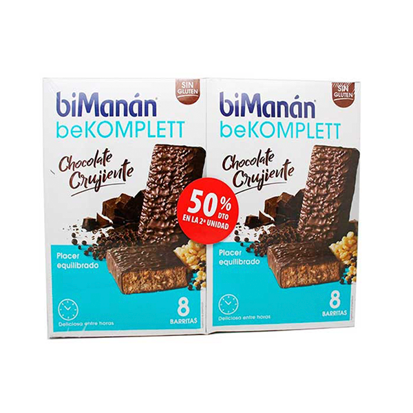 Bimanán Komplett Barritas Sabor Chocolate Crujiente Duplo 2 x 8 unidades | Compra Online