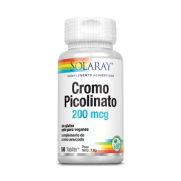 Solaray Cromo Picolinato 200 mg 50 tabletas | Compra Online