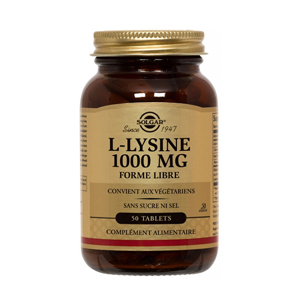 Solgar L-Lisina 1000 mg 50 comprimidos | Compra Online