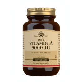 Solgar Vitamina A Seca 500 UI 100 comprimidos | Compra Online