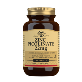 Solgar Zinc Picolinato 22 mg 100 comprimidos | Compra Online