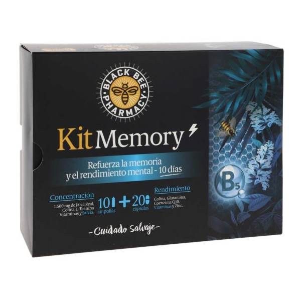 Black Bee Pharmacy Kit Memory 10 ampollas + 20 cápsulas | Compra Online