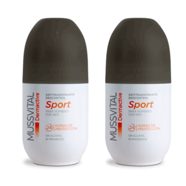 Mussvital Dermactive Desodorante Antitranspirante Sport, DUPLO 2 x 75 ml | Compra Online
