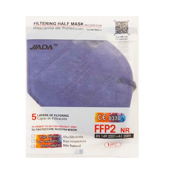 Mascarilla FFP2 Certificada Color Azul Marino, 1 unidad | Compra Online