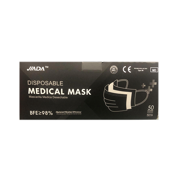 Jiada Mascarilla Quirúrgica Triple Capa Adulto Color Negro 50 unidades