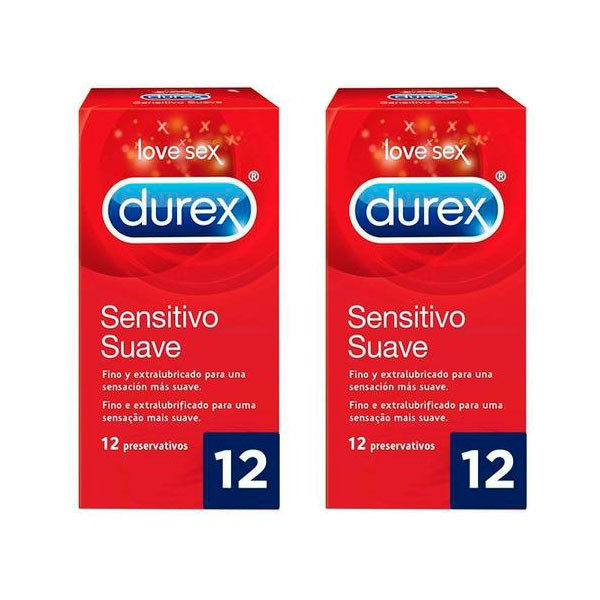 Durex Preservativo Sensitivo Suave DUPLO OFERTA, 2x12 unidades | Compra Online