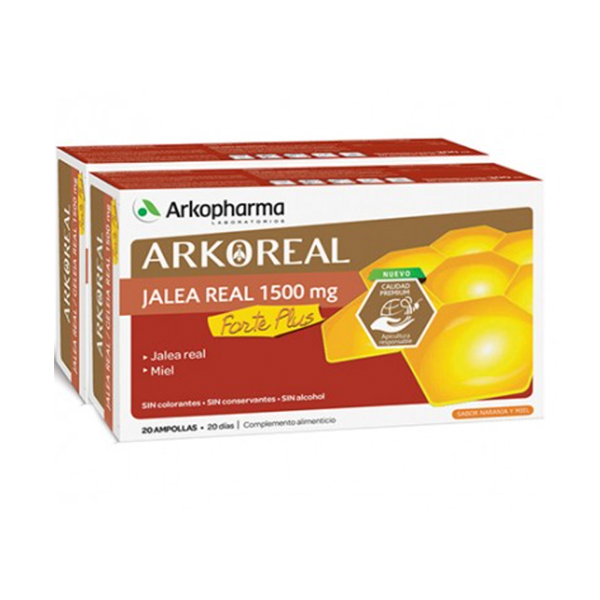 Arkoreal Jalea Real Forte 1500 mg Duplo 2 x 20 ampollas | Compra Online