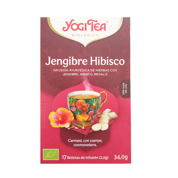 Yogi Tea Jengibre Hibisco, 17 bolsitas de infusión | Compra Online