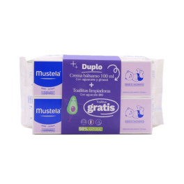 Mustela PACK Crema Bálsamo 1,2,3 Duplo 2 x 100 ml + Toallitas 70 unidades | Farmaconfianza