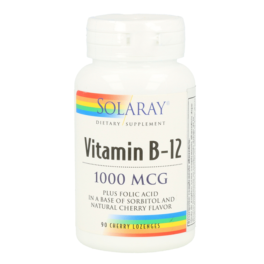 Solaray Ácido Fólico y Vitamina B12 1000 mg 90 comprimidos | Compra Online