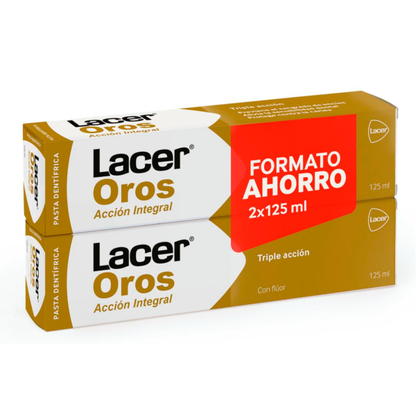 Lacer Oros Pasta Dentífrica, 2 x 125 ml ! Farmaconfianza