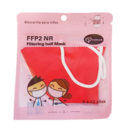 Powcan Mascarilla FFP2 Infantil Color Rojo, 1 unidad | Compra Online