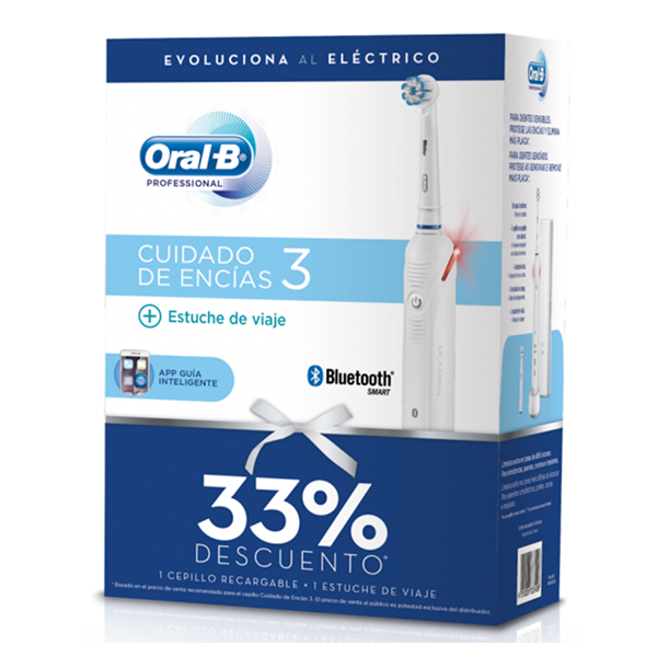 Oral-B Cepillo Eléctrico Pro 3 Bluet + Estuche Viaje | Compra Online