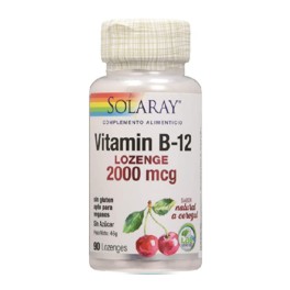 Solaray Vitamina B12 2000mcg, 90 comprimidos sublinguales | Farmaconfianza