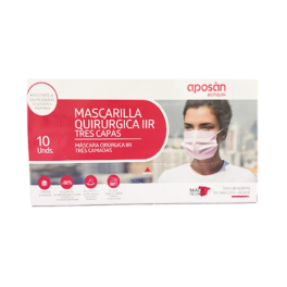 Aposán Mascarilla Quirúrgica IIR Rosa 10 unidades | Compra Online 