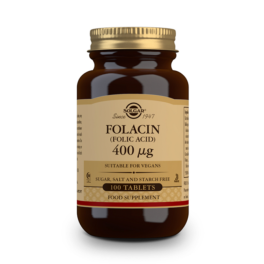 Solgar Folacin Ácido Fólico 400 mcg 100 comprimidos | Compra Online