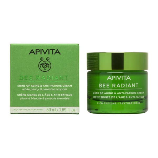 Apivita Bee Radiant Crema Antifatiga Textura Rica, 50 ml | Farmaconfianza