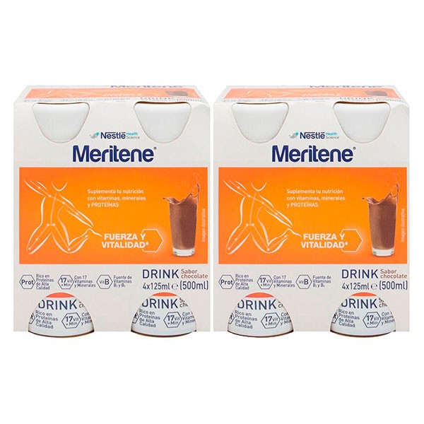 Meritene Drink de Nestlé Sabor Chocolate DUPLO 2x 4x125 ml | Compra Online
