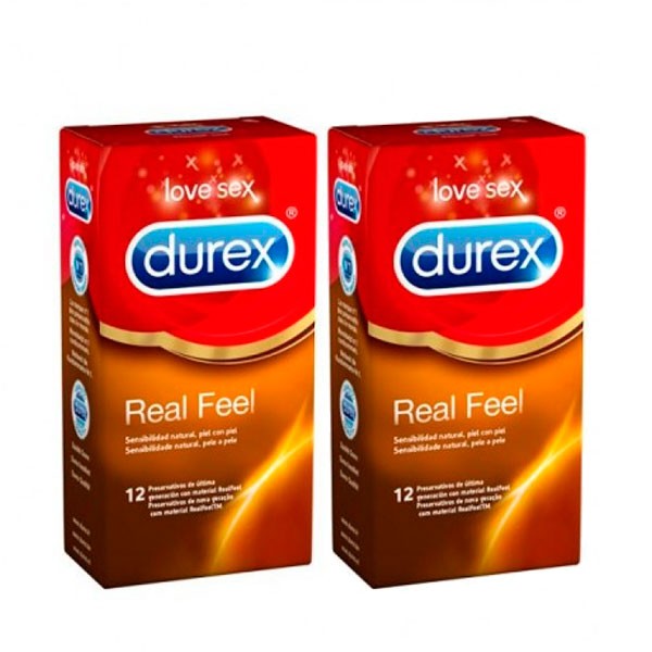 Durex Real Feel Sin Látex DUPLO 2x12 preservativos | Compra Online