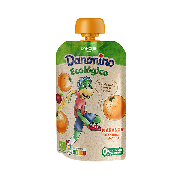 Danonino Pouch Ecológico Naranja, Manzana Plátano 90 g | Compra Online