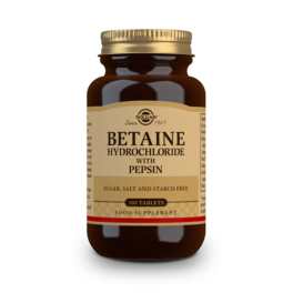 Solgar Betaína Clorhidrato con Pepsina, 100 comprimidos | Farmaconfianza