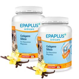EPAPLUS Arthicare Colágeno + Silicio (+ Hialurónico + Mg + Vitaminas) Sabor Vainilla, OFERTA DUPLO 2 x 334g