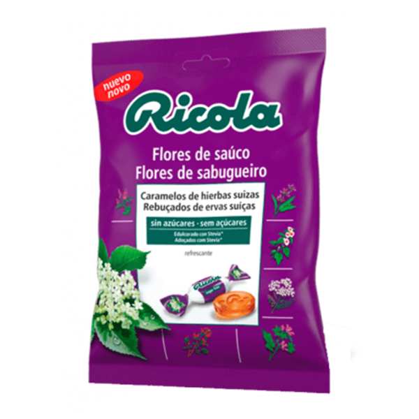 Ricola Flor de Saúco Sin Azúcar Bolsa 70 g | Compra Online