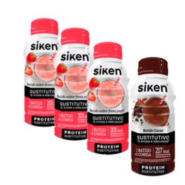 Siken Pack Batido Sustitutivo Fresa !3 unidades) + 1 batido Sustitutivo Chocolate