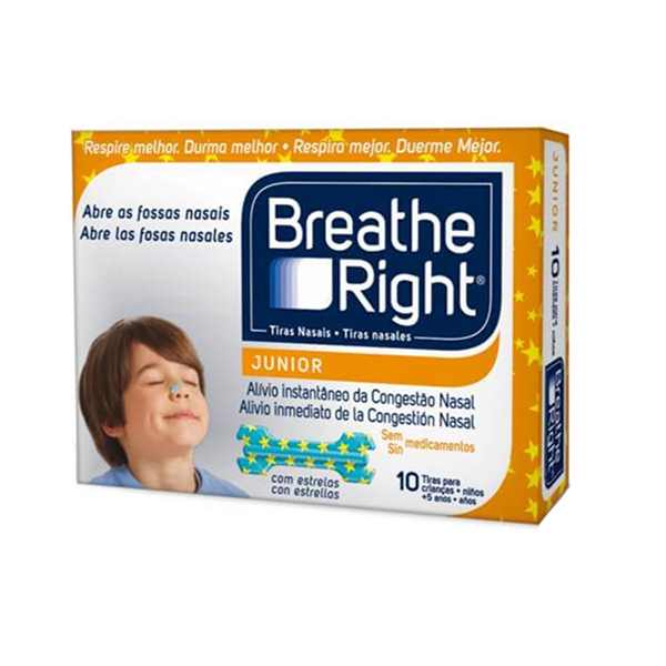 Breathe Right Junior Tiras Nasales 10 unidades
