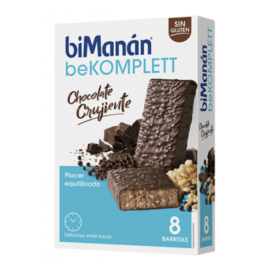 biManán Be Komplett Barrita Sabor Chocolate Crujiente 8 unidades | Compra Online