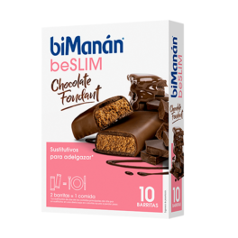 Bimanán Beslim Barrita Sabor Chocolate Negro Fondant, 10 unidades | Farmaconfianza