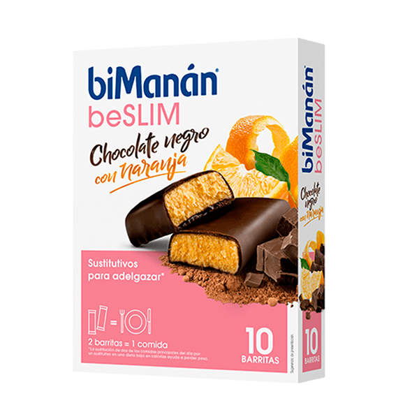 Bimanan Beslim Barrita Sabor Chocolate Intenso con Naranja, 10 unidades | Compra Online