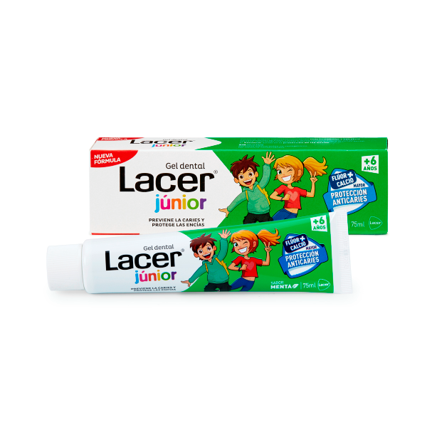 Lacer Gel Dental Junior Menta, 75 ml ! Farmaconfianza